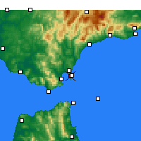 Nearby Forecast Locations - Гибралтар - карта