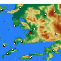 Nearby Forecast Locations - Миляс-Бодрум (аэропорт) - карта