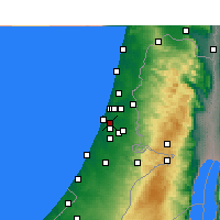 Nearby Forecast Locations - Бейт-Даган - карта
