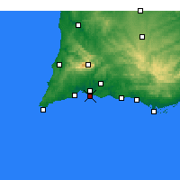 Nearby Forecast Locations - Praia da Rocha - карта