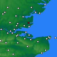 Nearby Forecast Locations - Burnham-on-Crouch - карта