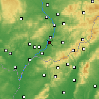 Nearby Forecast Locations - Угерске-Градиште - карта