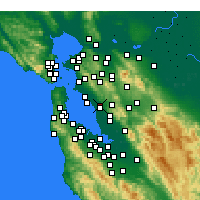 Nearby Forecast Locations - San Leandro - карта