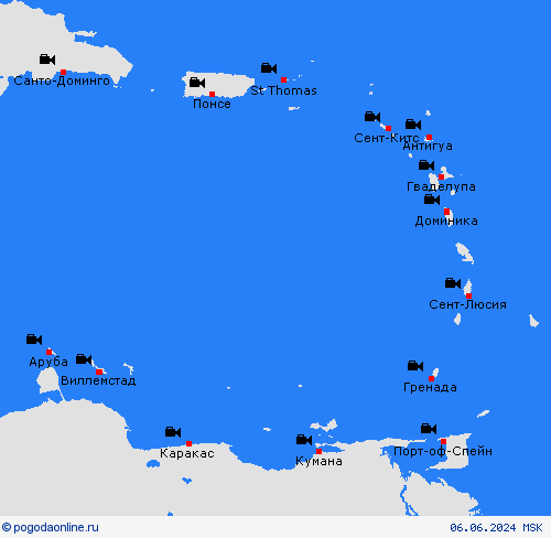 Веб-камера Малые Антильские острова Централь. Америка пргностические карты